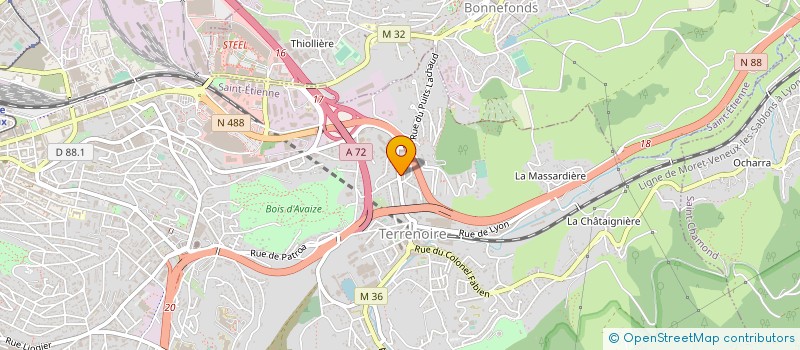 localisation de l'entreprise BA ELECTRONIQUE à SAINT-ETIENNE