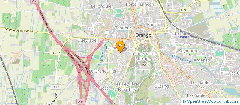 localisation de l'entreprise BA FACADES PEINTURE à ORANGE