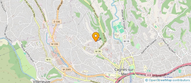 localisation de l'entreprise BA IMMOBILIER 03 à CAGNES-SUR-MER