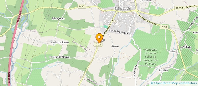 localisation de l'entreprise BA IMMOBILIER à SAINT-SAVIN