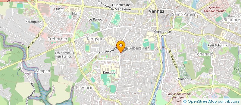 localisation de l'entreprise BA IMMOBREIZH à VANNES