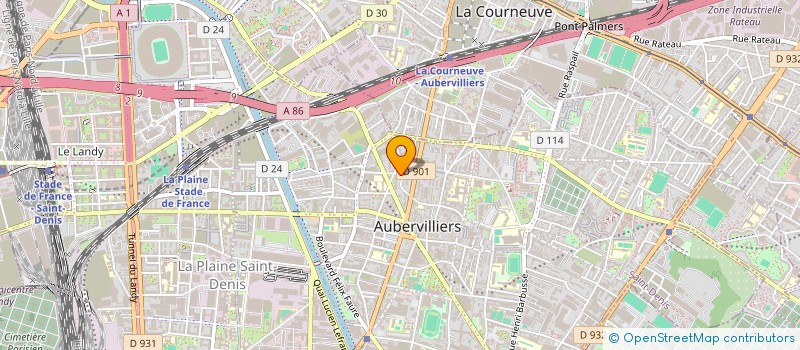 localisation de l'entreprise BA MACHINES à AUBERVILLIERS