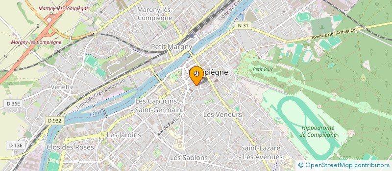 localisation de l'entreprise BA OPTIQUE à COMPIEGNE