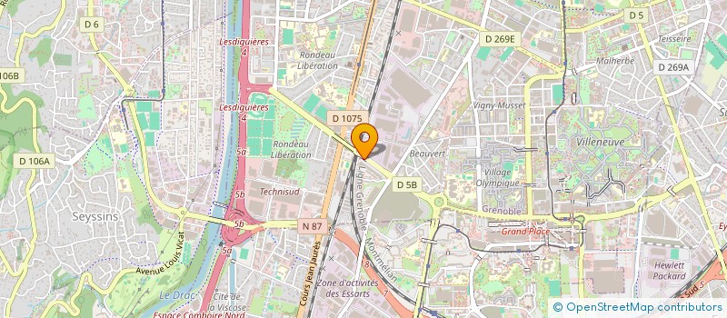 localisation de l'entreprise BA TRAVAUX ET SERVICES  GRENOBLE