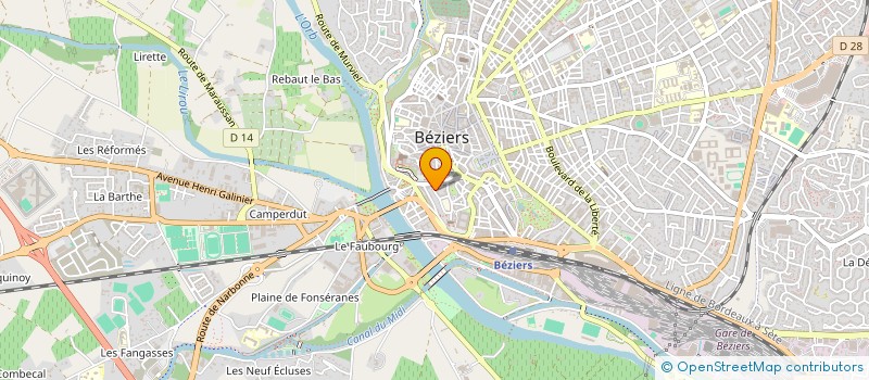 localisation de l'entreprise BAAJ (BUREAU, AIDES ADMINISTRATIVES ET JURIDIQUES)  BEZIERS
