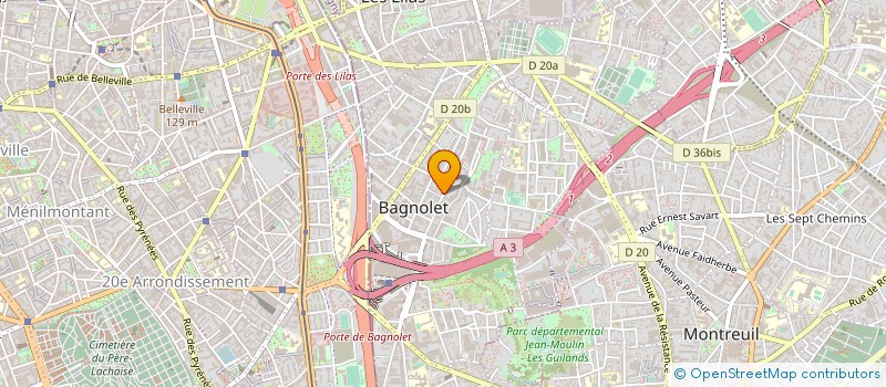 localisation de l'entreprise BABA à BAGNOLET