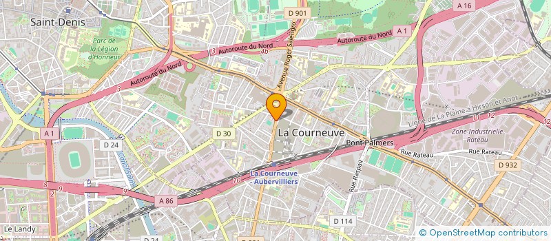localisation de l'entreprise BABA SUPER MARCHE à LA COURNEUVE