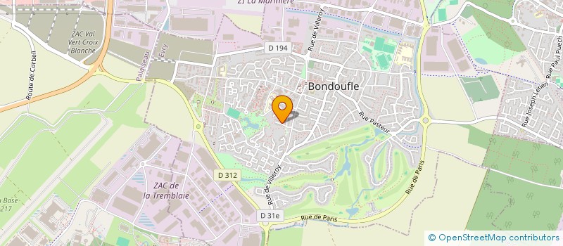 localisation de l'entreprise BABA TRANSPORTS à BONDOUFLE