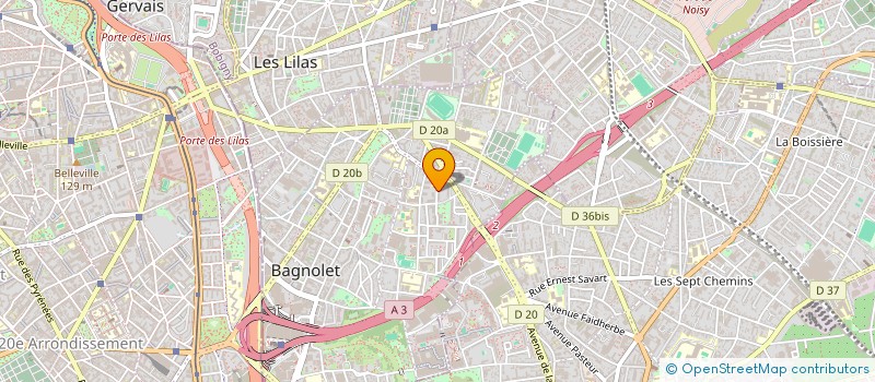 localisation de l'entreprise BABEL à BAGNOLET