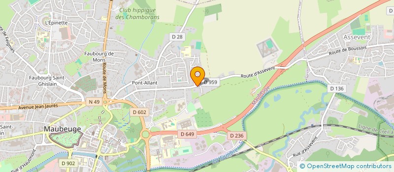 localisation de l'entreprise BABELMA  MAUBEUGE