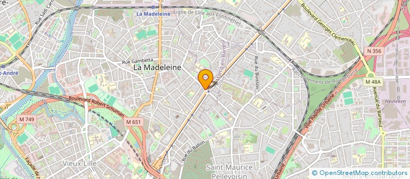 localisation de l'entreprise BABER à LA MADELEINE
