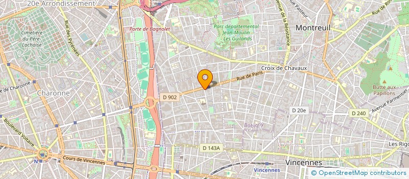 localisation de l'entreprise BABER AVENUE à MONTREUIL