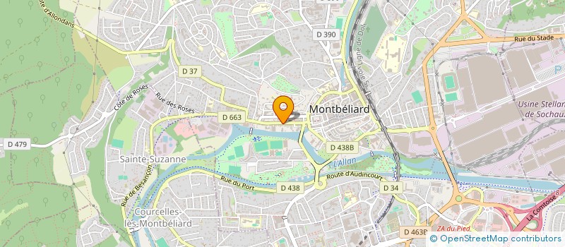 localisation de l'entreprise BABETTE FLEURS  MONTBELIARD