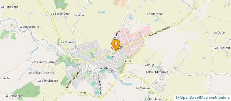 localisation de l'entreprise BABIN ENTREPRISE à LASSAY-LES-CHATEAUX