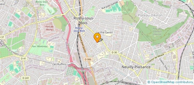 localisation de l'entreprise BABOEUF à ROSNY-SOUS-BOIS
