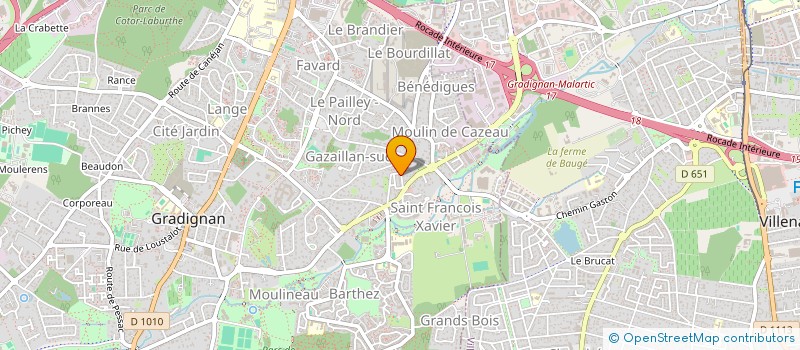 localisation de l'entreprise BABOU B&B  GRADIGNAN