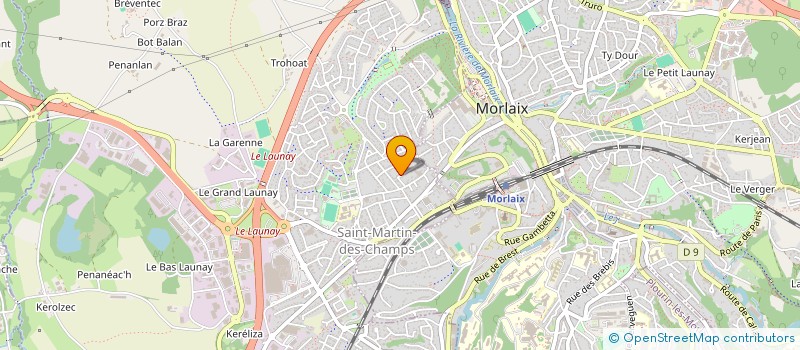 localisation de l'entreprise BABY FOOT DU PAYS DE MORLAIX (BFPM 29)  SAINT-MARTIN-DES-CHAMPS