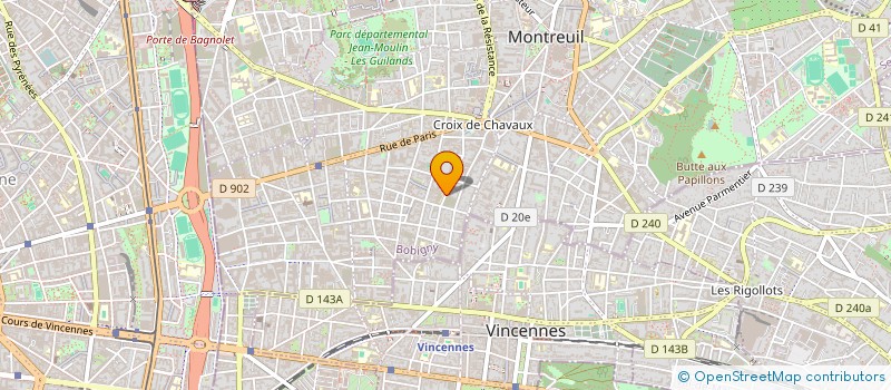 localisation de l'entreprise BABY NABEUL à MONTREUIL