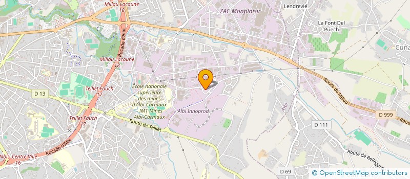 localisation de l'entreprise BABY ONE INNOPROD à ALBI