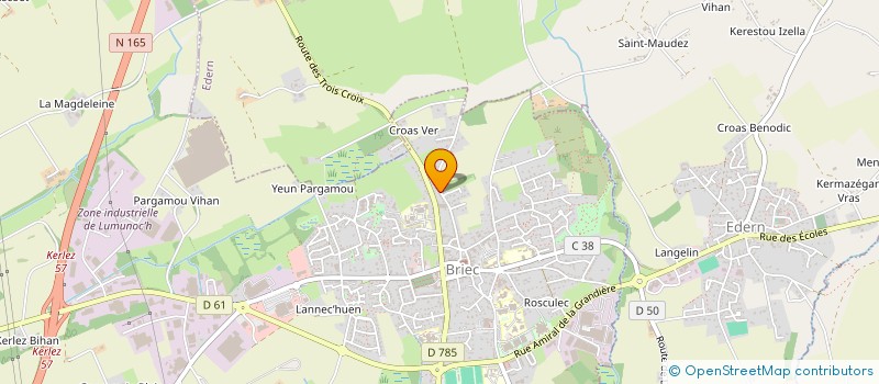 localisation de l'entreprise BABYFOOT CLUB GLAZIK  BRIEC