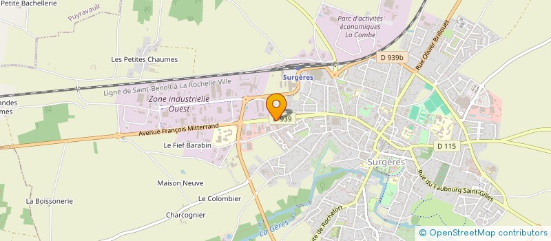 localisation de l'entreprise BABYLON SA à SURGERES
