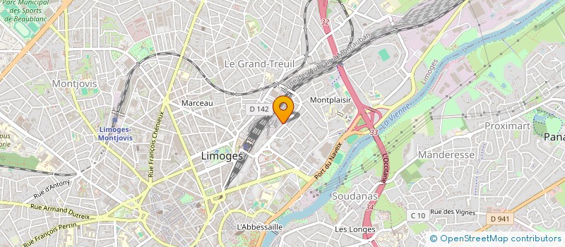 localisation de l'entreprise BAC à LIMOGES