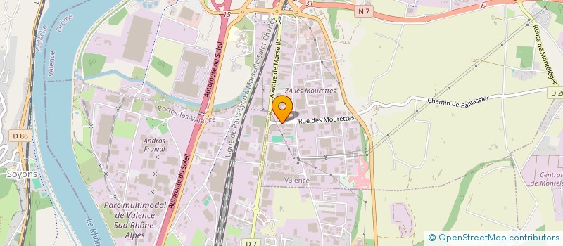 localisation de l'entreprise BACA à VALENCE