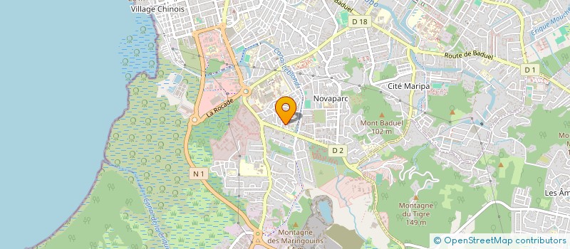 localisation de l'entreprise BACABA  CAYENNE