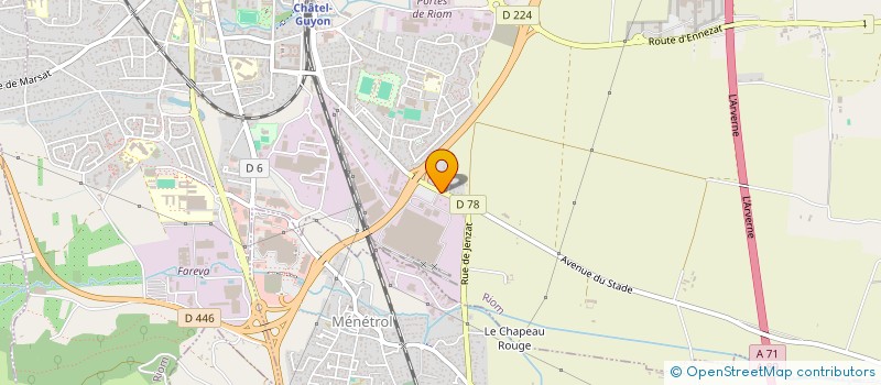 localisation de l'entreprise BACACIER PROFILAGE  RIOM