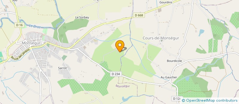 localisation de l'entreprise BACAJOU  MONSEGUR