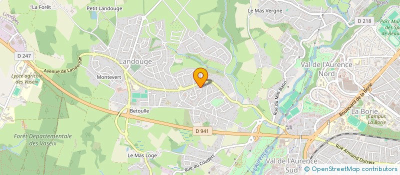 localisation de l'entreprise BACANA à LIMOGES