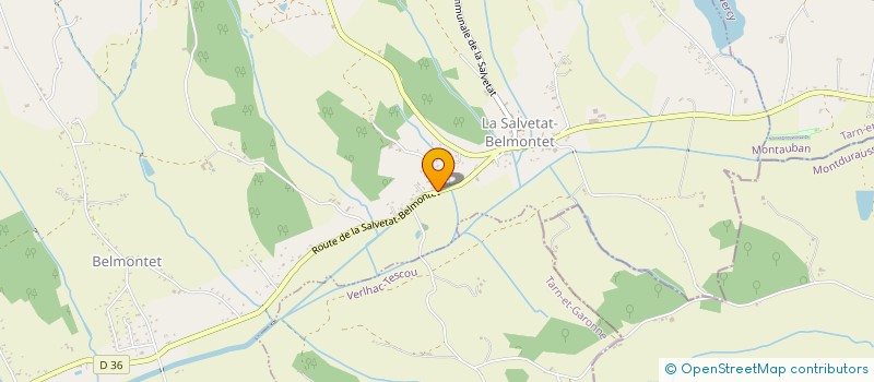 localisation de l'entreprise BACASTE  LA SALVETAT-BELMONTET