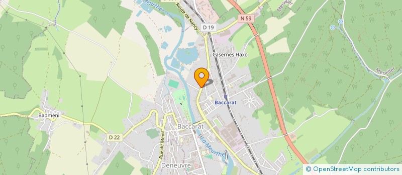 localisation de l'entreprise BACCARAT POINT DE CROIX  BACCARAT