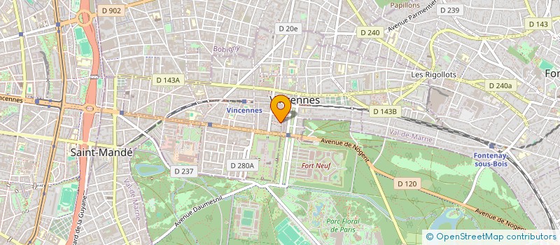 localisation de l'entreprise BACCARAT SARL  VINCENNES