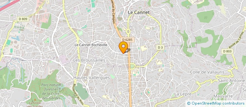 localisation de l'entreprise BACCHI TRAVAUX & SERVICES à LE CANNET