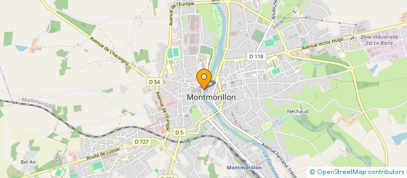 localisation de l'entreprise BACCHUS à MONTMORILLON