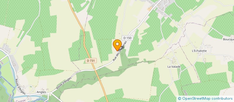localisation de l'entreprise BACCHUS  ANGEAC-CHAMPAGNE