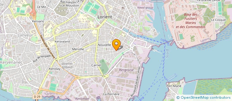 localisation de l'entreprise BACCHUS SOC DES VINS FINS DE FRANCE à LORIENT