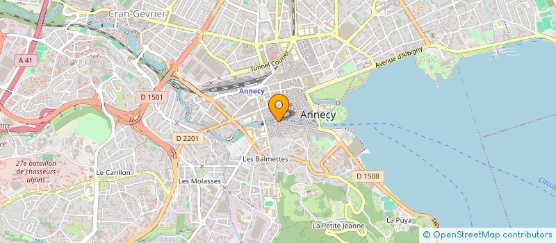 localisation de l'entreprise BACCI GEOMETRE-EXPERT à ANNECY