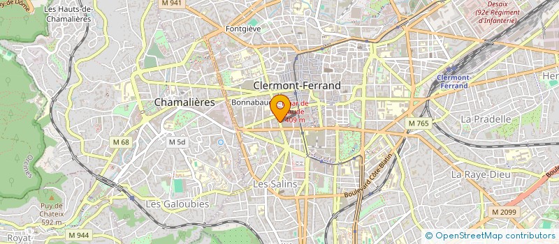 localisation de l'entreprise BACCONNET & SALESSE à CLERMONT-FERRAND