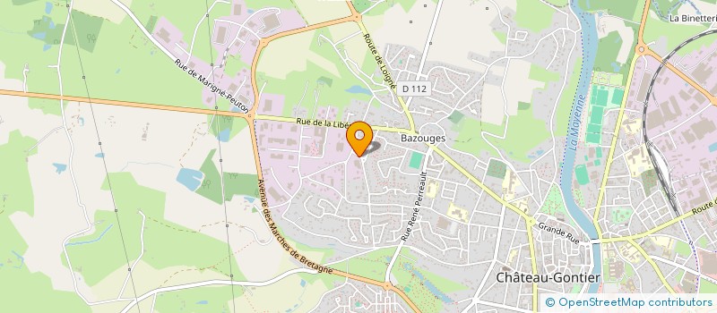 localisation de l'entreprise BACH à CHATEAU-GONTIER-SUR-MAYENNE
