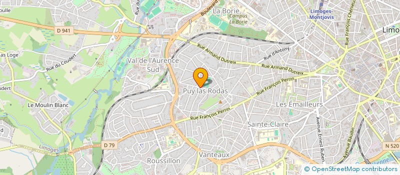 localisation de l'entreprise BACHELERIE à LIMOGES