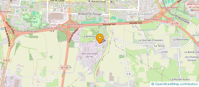 localisation de l'entreprise BACHELOT-PATY MENUISERIE à NOYAL-CHATILLON-SUR-SEICHE