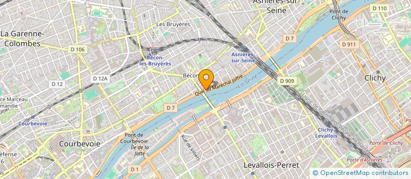 localisation de l'entreprise BACIEL COUVERTURE à COURBEVOIE