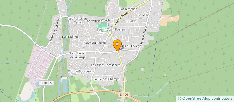 localisation de l'entreprise BACINO PIZZA à LEGE-CAP-FERRET