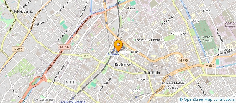 localisation de l'entreprise BACK STAGE INT'L à ROUBAIX