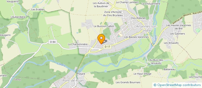 localisation de l'entreprise BACKLINE  ARTANNES-SUR-INDRE