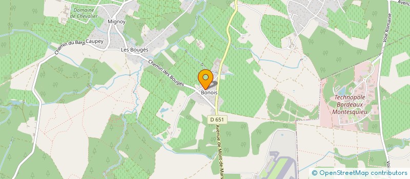 localisation de l'entreprise BACKLINER 33  LEOGNAN