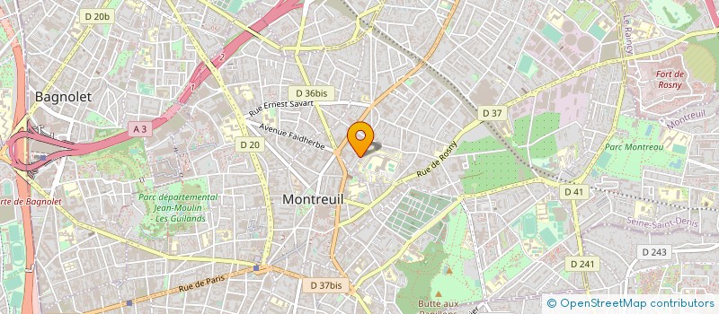 localisation de l'entreprise BACKTECH à MONTREUIL
