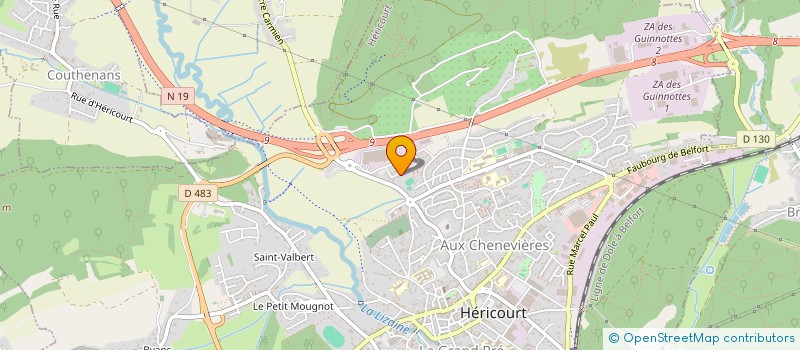 localisation de l'entreprise BACKTOME  HERICOURT